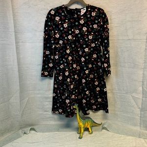 Hanna Andersson Floral Kids Dress - Black, Red, Blue, White